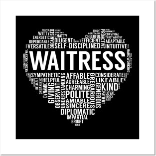 Waitress Heart Posters and Art